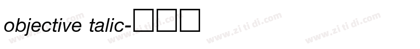 objective talic字体转换